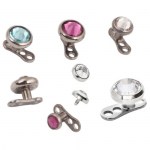 1-piece-14gx2mm-titanium-internally-threaded-dermal-with-gem-top-kit-skinner-diver-head-body-implants